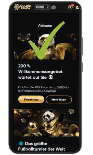 Schau dir den Bonus an GoldenPanda
